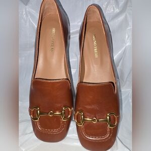 Bruno Premi Tan Leather Loafers. NWOB